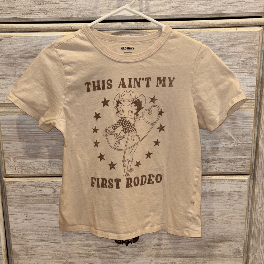 Old Navy Tan Rodeo Graphic Tee